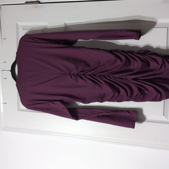 Capella Plus Size Ruched Long Sleeve Bodycon Midi Dress - Size 3XL - Picture 3 of 5